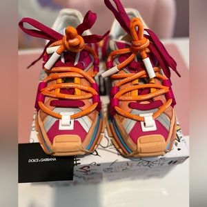 Mixed Material Space Sneakers